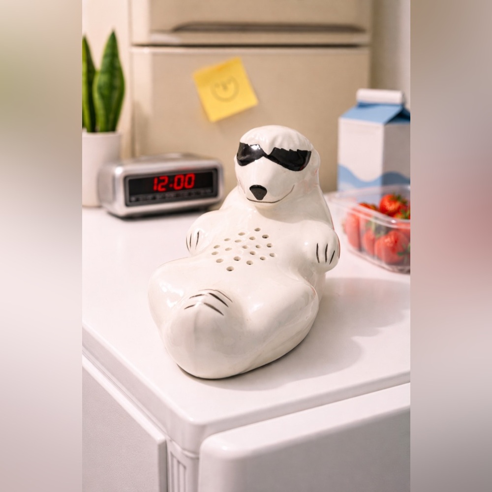 Retro Polar Bear Salt Shaker | 80s Nostalgia • Quirky Tableware • Eclectic Home